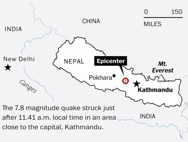 Jordbävning Nepal